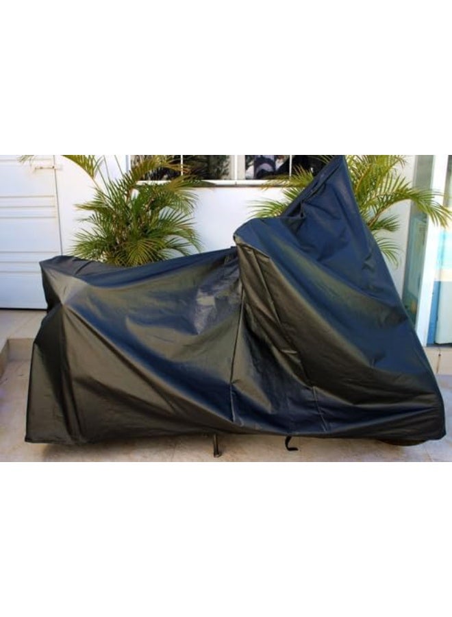 Waterproof Black Motorcycle Cover, Motorcycle Cover Oxford 190T, Protection Against Dust, UV, Debris, Rain, for Motorcycles - Image 5